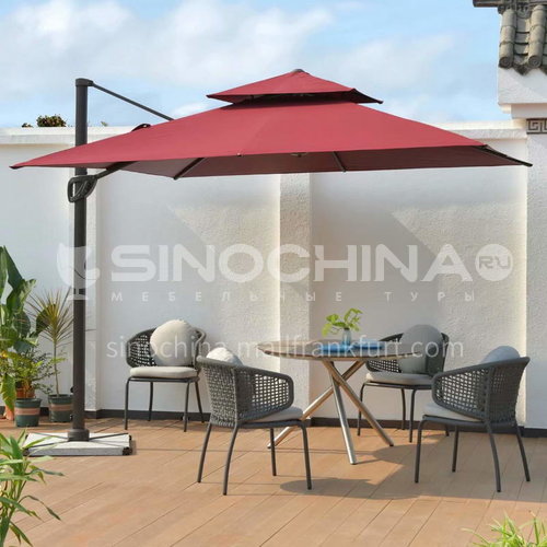 JOZL- Outdoor Mini Roman Outdoor Outdoor Umbrella/Double Top/A variety of colors available/PU polyester fabric, no vertical edges